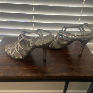 APT 9 Pewter Strappy Heels